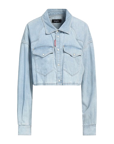 DSQUARED2 Denim shirt Blue 98% Cotton, 2% Elastane