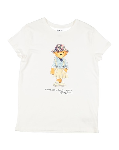 POLO RALPH LAUREN T-shirt Polo Bear Cotton Jersey Tee
 Off white 100% Cotton