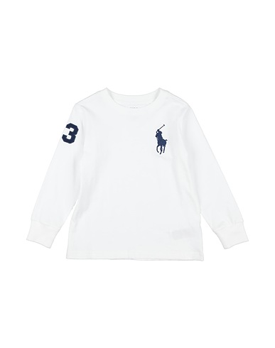 POLO RALPH LAUREN T-shirt Big Pony Cotton Jersey Tee
 Blanc 100% Coton