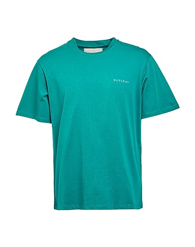 BUSCEMI T-shirt basique Vert 100% Coton, Élasthanne
