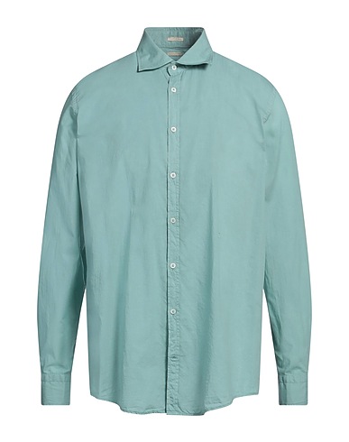 MASSIMO ALBA Solid colour shirt Sage green 100% Cotton