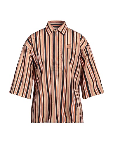 TRUSSARDI JEANS Striped shirt Camel 100% Cotton