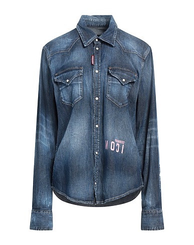 DSQUARED2 Denim shirt Blue 98% Cotton, 2% Elastane