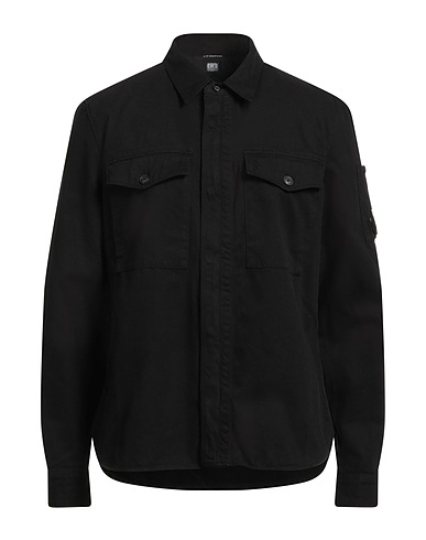 C.P. COMPANY Solid colour shirt Black 100% Cotton