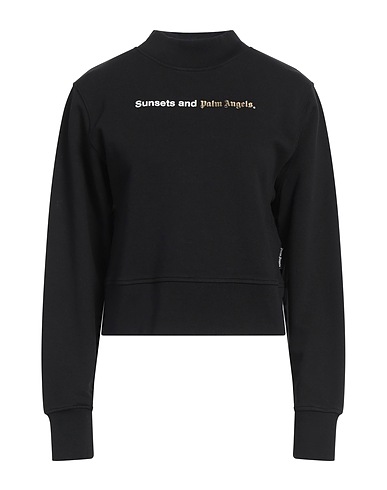 PALM ANGELS Sweatshirt Black 100% Cotton, Elastane
