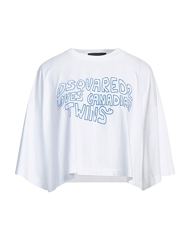 DSQUARED2 Crop top White 100% Cotton