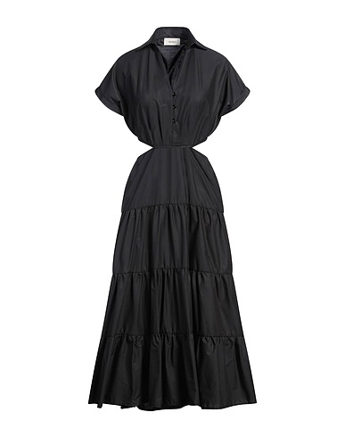VICOLO Robe chemise Noir 100% Coton