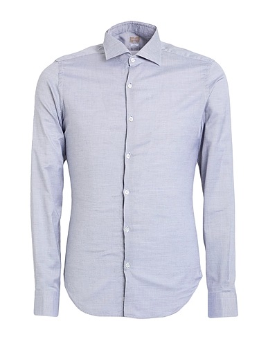 ALESSANDRO GHERARDI Solid colour shirt Light grey 100% Cotton
