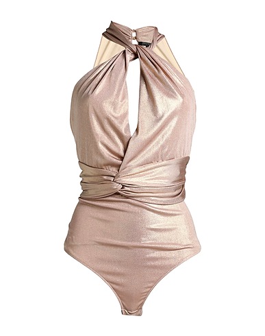 PATRIZIA PEPE SERA TOPWEAR Platino 92% Poliestere, 8% Elastan