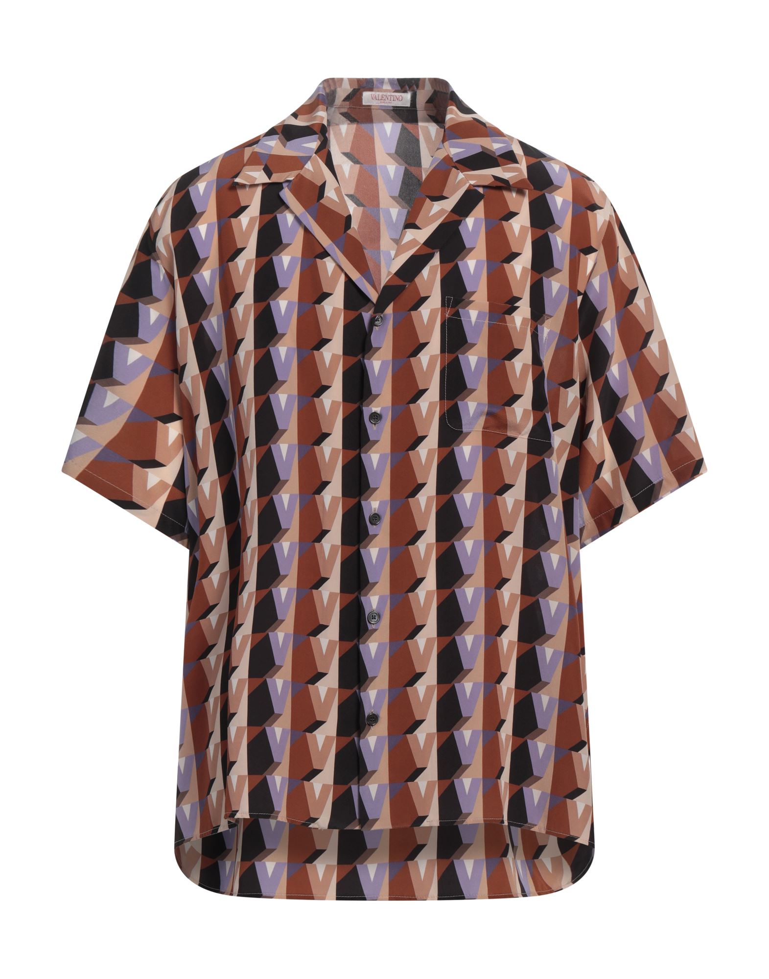 VALENTINO GARAVANI | Blue Men's Patterned Shirt | YOOX