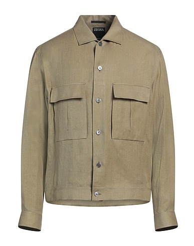 ZEGNA Jacket Sage green 100% Linen