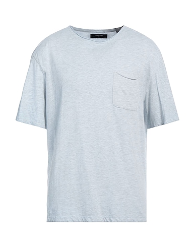 JACK & JONES Basic T-Shirt Sky blue 98% Cotton, 2% Elastane