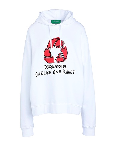 DSQUARED2 Hoodie Weiß 100% Baumwolle