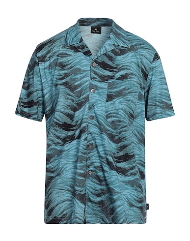 PS PAUL SMITH Camicia fantasia Avio 100% Cotone