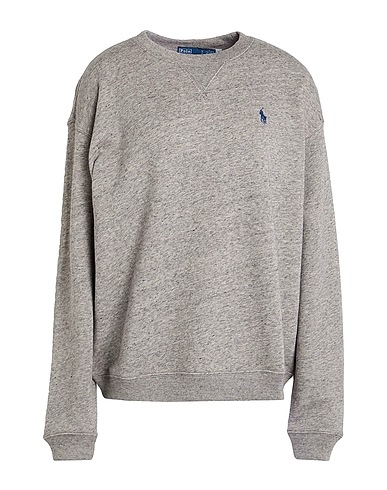 POLO RALPH LAUREN Sweat-shirt FLEECE CREWNECK PULLOVER
 Gris 100% Coton