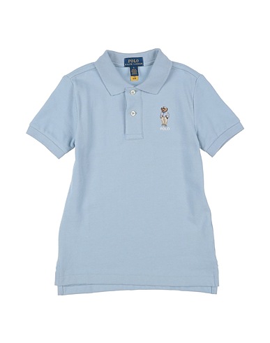 POLO RALPH LAUREN Polo shirt Polo Bear Cotton Mesh Polo Shirt
 Sky blue 100% Cotton