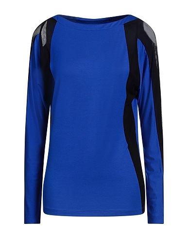 BYBLOS T-shirt Bright blue 96% Viscose, 4% Elastane, Polyamide