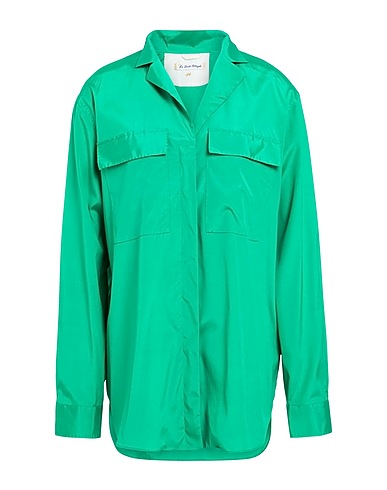 LE SARTE PETTEGOLE Camicie e bluse tinta unita Verde smeraldo 93% Seta, 7% Elastan