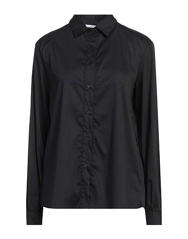 AGLINI Solid color shirts & blouses NERO 67% Cotton, 29% Polyamide, 4% Elastane