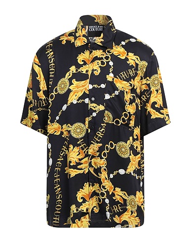 VERSACE JEANS COUTURE Patterned shirt Black 100% Viscose