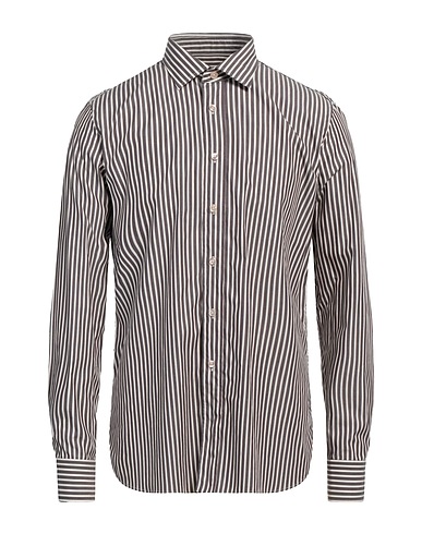 TAGLIATORE Striped shirt Charcoal 100% Cotton