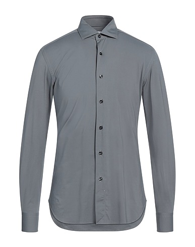 XACUS Solid colour shirt FOR FRANZ KRALER Grey 86% Polyamide, 14% Elastane
