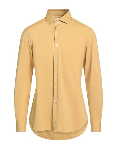 XACUS Chemise de couleur unie FOR FRANZ KRALER Jaune-orange 86% Polyamide, 14% Élasthanne