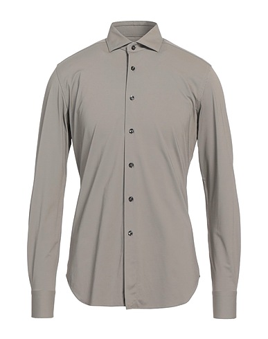 XACUS Solid color shirt FOR FRANZ KRALER Khaki 86% Polyamide, 14% Elastane
