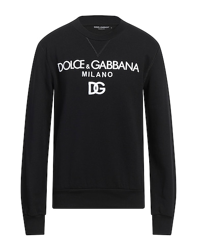 DOLCE&GABBANA Sweatshirt Black 100% Cotton, Elastane, PVC - Polyvinyl chloride, Polyester