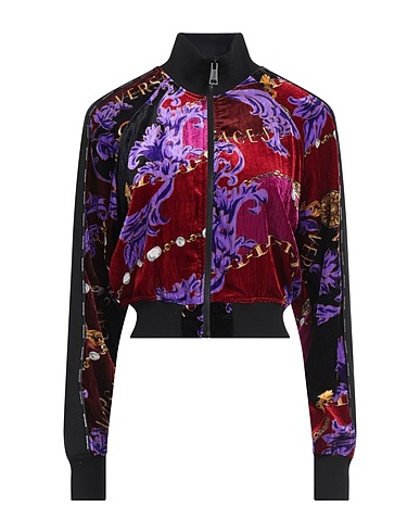 VERSACE JEANS COUTURE Sweatshirt Purple 78% Viscose, 22% Polyamide, Cotton, Elastane