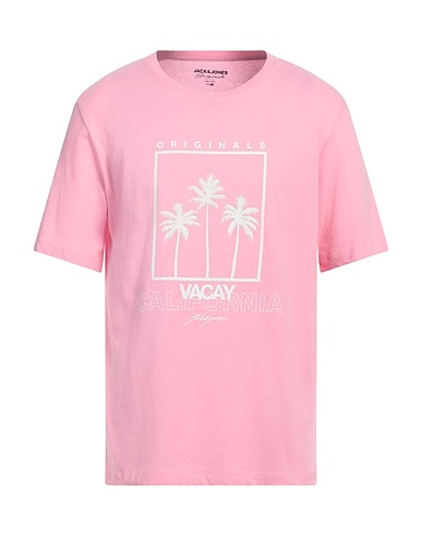 JACK & JONES T-Shirt Rosa 100% Baumwolle