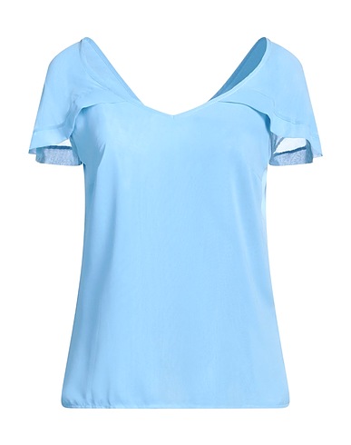 LIU •JO Top Light blue 100% Polyester, Cotton, Elastane