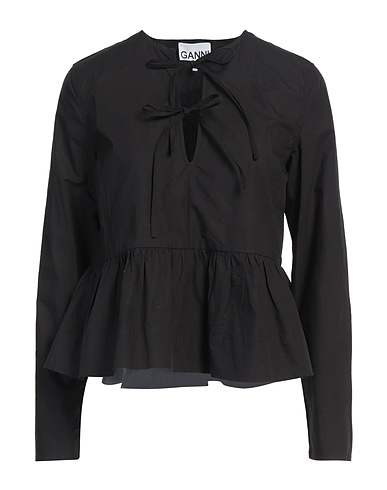 GANNI Top Black 100% Cotton