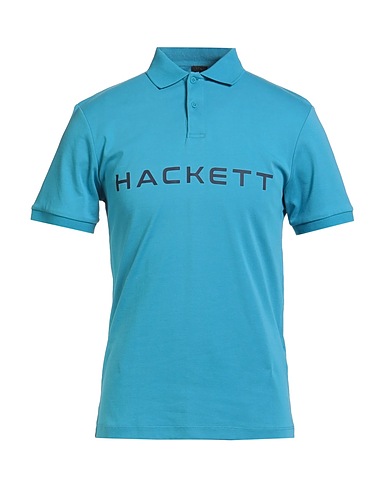 HACKETT Polo shirt SPORT Azure 100% Cotton