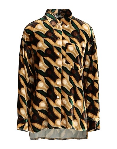 MALÌPARMI Patterned shirts & blouses Sand 82% Viscose, 18% Silk