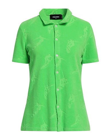 DSQUARED2 Solid colour shirts & blouses Light green 82% Cotton, 18% Polyamide