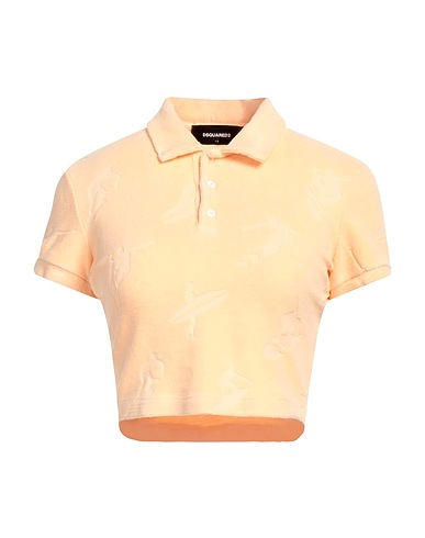 DSQUARED2 Polo shirt Apricot 82% Cotton, 18% Polyamide