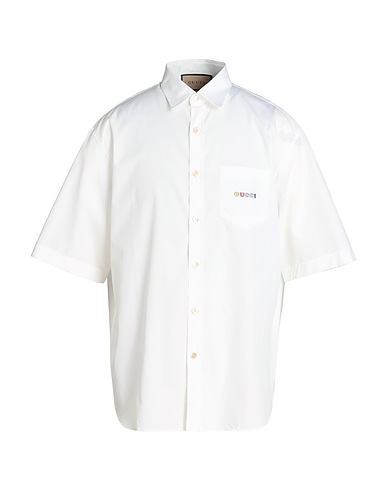 GUCCI Solid color shirt White 100% Cotton