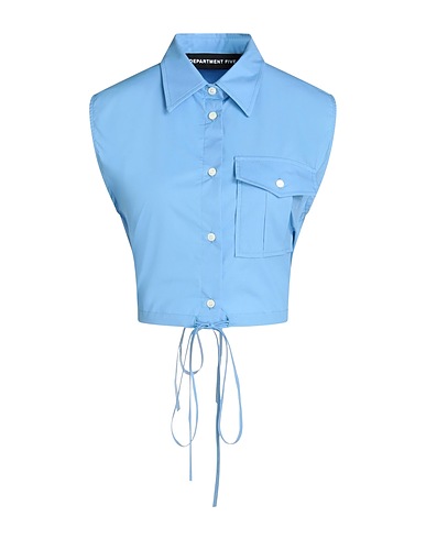 DEPARTMENT 5 Solid color shirts & blouses Light blue 100% Cotton