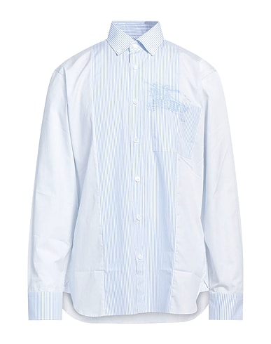 BURBERRY Striped shirt Sky blue 100% Cotton
