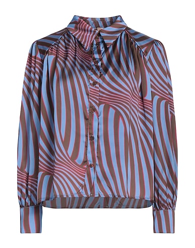 MÊME ROAD Striped shirt Slate blue 100% Polyester
