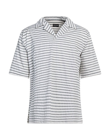 GIORGIO ARMANI Striped shirt Off white 100% Cotton