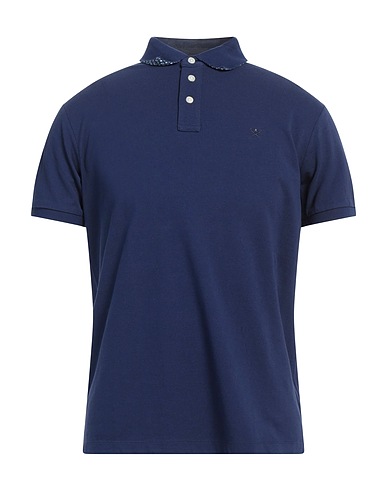 HACKETT Polo shirt Navy blue 100% Cotton