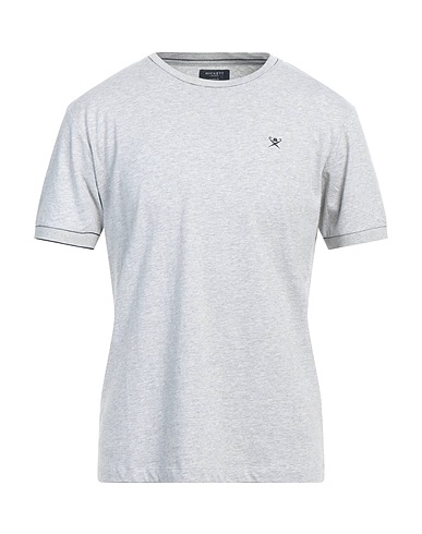 HACKETT Basic T-Shirt Light grey 100% Cotton