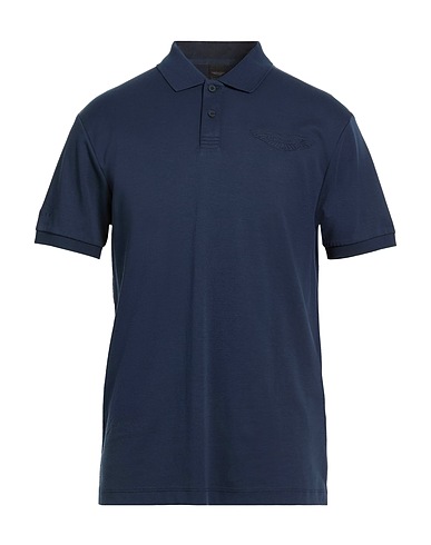 HACKETT Polo shirt Navy blue 100% Cotton