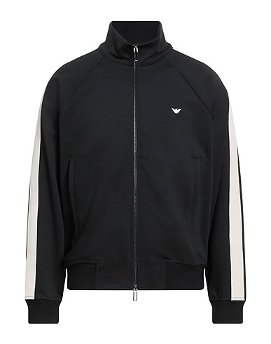 EMPORIO ARMANI Sweatshirt Black 74% Polyester, 21% Wool, 5% Elastane