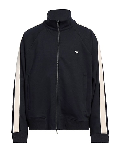 EMPORIO ARMANI Sweatshirt Midnight blue 74% Polyester, 21% Wool, 5% Elastane