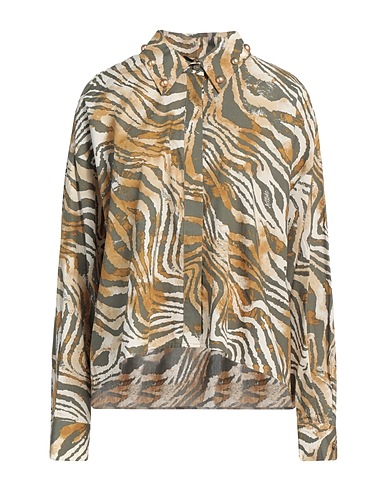ACTITUDE by TWINSET Patterned shirts & blouses Military green 100% Cotton
