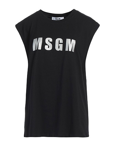 MSGM T-shirt Black 100% Cotton