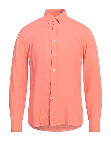 HACKETT Linen shirt Salmon pink 100% Linen
